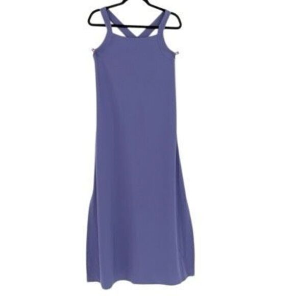 NWT Athleta Adonis Blue Arrival Cross Back Tank Maxi Dress Size Small